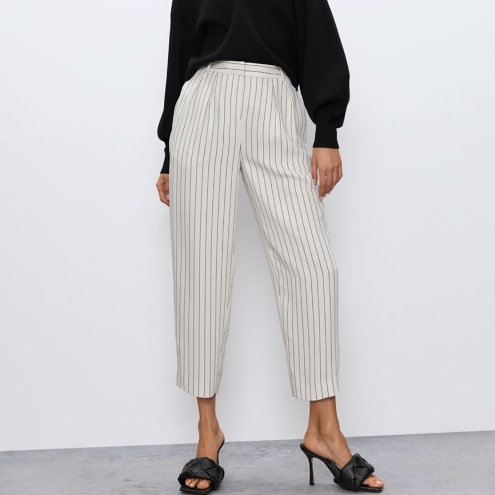 Aritzia Babaton Modesto Pant Size 4 in Bone/Black